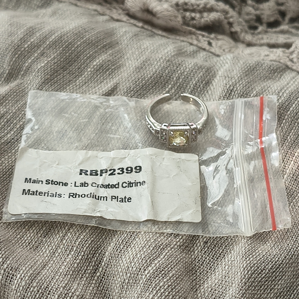 Silver Ring with Citrine Stone
